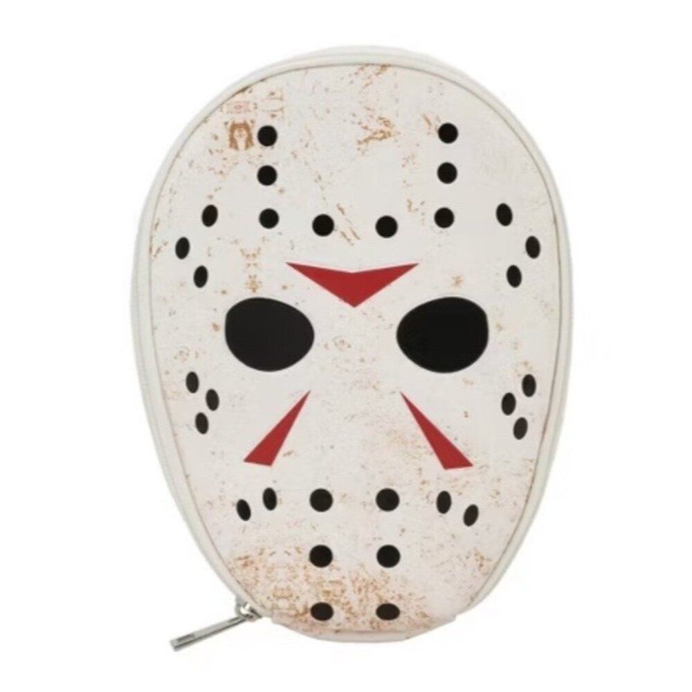 Friday The 13th Jason Voorhees Mask Insulated Lunch Box Toiletry Makeup Bag NWT